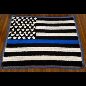 Blue line Flag blanket